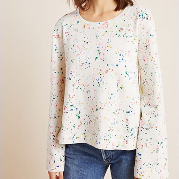 Anthropologie Sweaters - Anthropologie Maeve Long-sleeve Sweatshirt Paint